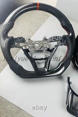 New Carbon fiber sport flat Steering wheel Skeleton+Cover for Honda Accord 2018+