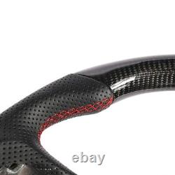 New Real Carbon Fiber Flat Sport Steering Wheel For Ford 2018+ MUSTANG GT