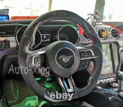 New Smart Carbon Fiber LED Steering Wheel for Ford Mustang Shelby GT350 GT 2015+