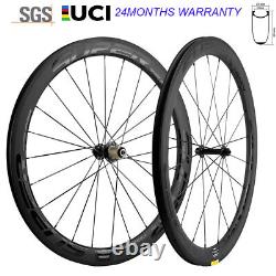 New Superteam Wheels 700C Clincher 50mm Carbon Wheelset Road Bicycle 25mm Wheels