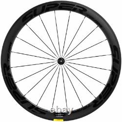 New Superteam Wheels 700C Clincher 50mm Carbon Wheelset Road Bicycle 25mm Wheels