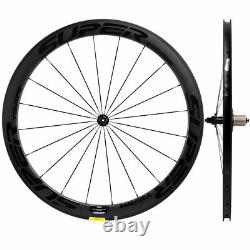 New Superteam Wheels 700C Clincher 50mm Carbon Wheelset Road Bicycle 25mm Wheels