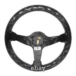 Nrg Innovation 350mm Forged Carbon Fiber 3-spoke 3 Deep Dish Steering Wheel