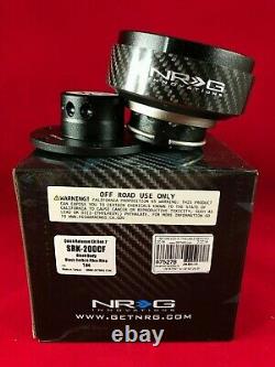 Nrg Steering Wheel Quick Release 2.0 Black Body Carbon Fiber Ring Srk-200cf