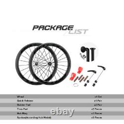 OG-EVKIN Carbon Fiber Clincher 45mm V-Brake Wheel Road Bike Wheelset 20/24 Holes