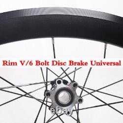 Pair 700C Road Bicycle Wheelset QR Carbon Hub Disc Brake Clincher 40mm Rim 8-11S