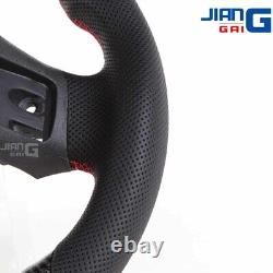 Perforated Leather Carbon Fiber Steering Wheel Fit 2016+ Chevrolet Camaro