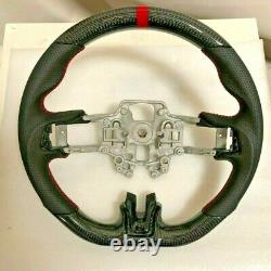 Performance Leather Steering Wheel Carbon Fiber for 2018-20 Ford Mustang GT NEW