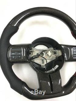 Promotion! 100% Real Carbon Fiber/Leather Car Steering Wheel For Jeep Wrangler