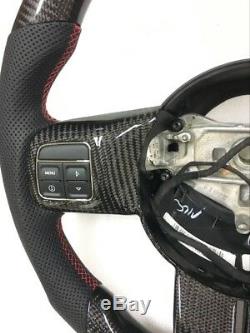 Promotion! 100% Real Carbon Fiber/Leather Car Steering Wheel For Jeep Wrangler