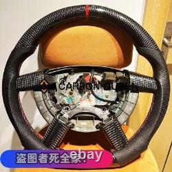 QS CARBON FIBER Steering Wheel FOR Pontiac GTO /HOLDEN 2004-2006 WithBLACK LEATHER