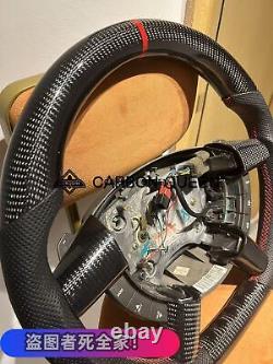 QS CARBON FIBER Steering Wheel FOR Pontiac GTO /HOLDEN 2004-2006 WithBLACK LEATHER