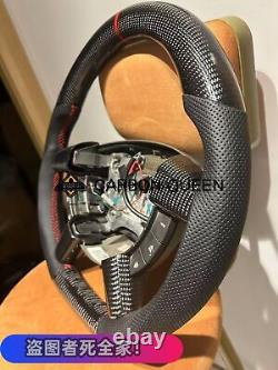 QS CARBON FIBER Steering Wheel FOR Pontiac GTO /HOLDEN 2004-2006 WithBLACK LEATHER