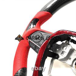 QS' REAL CARBON FIBER STEERING WHEEL FOR TOYOTA CAMRY 2018-2025 YEARS With RED