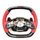 QS' REAL CARBON FIBER Steering Wheel FOR Chevrolet Corvette C8 RED WithHEATED