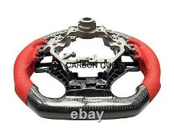 Qs Carbon Fiber Steering Wheel For Lexus Isf200/250/300/350/200t/500 14-23ys/red