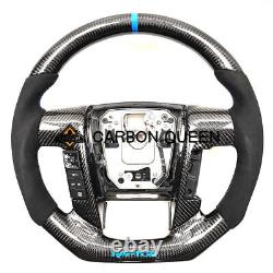 REAL CARBON FIBER F150 Steering Wheel FOR FORD Raptor 09-14 YEARS BLUE RING
