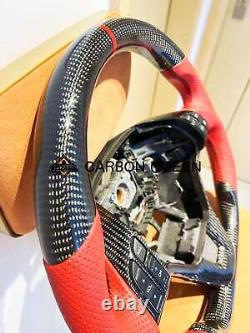 REAL CARBON FIBER STEERING WHEEL FOR HONDA CRV 06-10 YEARS WithBUTTONS/RED