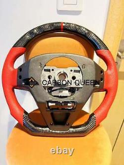REAL CARBON FIBER STEERING WHEEL FOR HONDA CRV 06-10 YEARS WithBUTTONS/RED