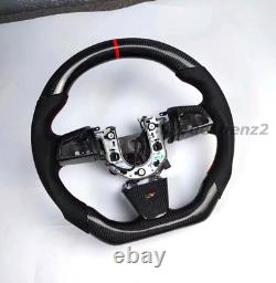 REAL CARBON FIBER Steering Wheel FITS Cadillac CTS-V WithRED RING BLACK LEATHER