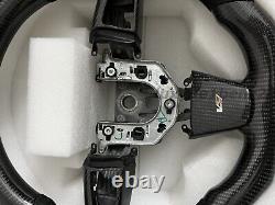 REAL CARBON FIBER Steering Wheel FITS Cadillac CTS-V WithRED RING BLACK LEATHER