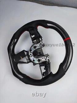 REAL CARBON FIBER Steering Wheel FITS Cadillac CTS-V WithRED RING BLACK LEATHER