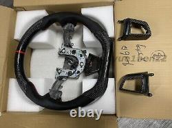 REAL CARBON FIBER Steering Wheel FITS Cadillac CTS-V WithRED RING BLACK LEATHER