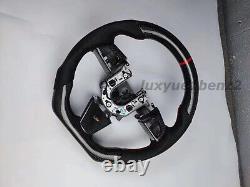 REAL CARBON FIBER Steering Wheel FITS Cadillac CTS-V WithRED RING BLACK LEATHER