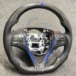 REAL CARBON FIBER Steering Wheel FOR Acura TLX BLACK LEATHER 2015 2020 YEARS