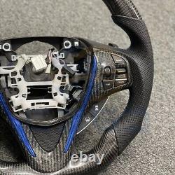 REAL CARBON FIBER Steering Wheel FOR Acura TLX BLACK LEATHER 2015 2020 YEARS