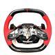 REAL CARBON FIBER Steering Wheel FOR Chevrolet Corvette C8 RED SUEDE/RING