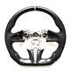 REAL CARBON FIBER Steering Wheel FOR INFINITI q50 WHITE ACCENT With heated