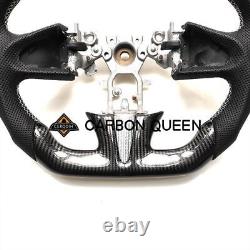 REAL CARBON FIBER Steering Wheel FOR INFINITI q50 WHITE ACCENT With heated