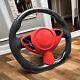 REAL CARBON FIBER Steering Wheel FOR NISSAN 370Z NISMO BLACK ALCANTAR RED ACCENT