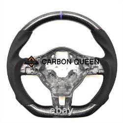 REAL CARBON FIBER Steering Wheel FOR VW GOLF MK6 GTI Jetta WithPURPLE STRIPE