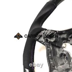 REAL CARBON FIBER Steering Wheel FOR VW GOLF MK6 GTI Jetta WithPURPLE STRIPE