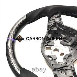 REAL CARBON FIBER Steering Wheel FOR VW GOLF MK6 GTI Jetta WithPURPLE STRIPE