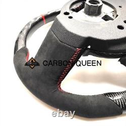 REAL CARBON FIBER steering wheel for CHEVY CAMARO SS BLACK SUEDE 2010-2011 YEAR