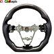 REAL Carbon Fiber/Black Leather Sports Steering Wheel For 14-18 Corolla/Rav4/iM
