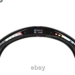 REAL Carbon Fiber LED Steering Wheel RED Leather For BMW M3 X1-X6 WithRED CF Trim