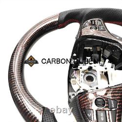 RED CARBON FIBER Steering Wheel FOR Acura TLX BLACK LEATHER 2015 2020 YEARS