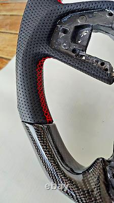 RED Edition REAL CARBON Fiber Steering Wheel for HONDA CIVIC 16-21 TYPE-R FK8