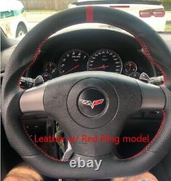 REVESOL HYDRO DIP Carbon Fiber RED Steering Wheel for 2006-2013 Corvette C6 Z06