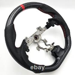 REVESOL Hydro Carbon Fiber Black FLAT Steering Wheel for 08-15 INFINITI G37 NEW
