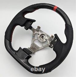 REVESOL Hydro-Dip Carbon Fiber Black Steering Wheel for 2003-2007 INFINITI G35