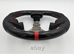 REVESOL Hydro-Dip Carbon Fiber Black Steering Wheel for 2003-2007 INFINITI G35