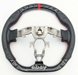 REVESOL Hydro-Dip Carbon Fiber Black Steering Wheel for 2009-2014 NISSAN MAXIMA