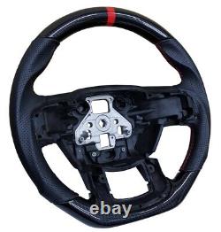REVESOL Hydro-Dip Carbon Fiber Black Steering Wheel for 2015-2020 Ford F150