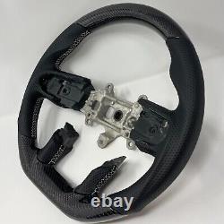 REVESOL REAL Carbon Fiber Silver stitch Steering Wheel for 2019-2023 Dodge Ram