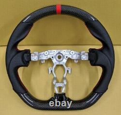 REVESOL Real Carbon Fiber Black Steering Wheel for 2009-2020 NISSAN 370Z Z34